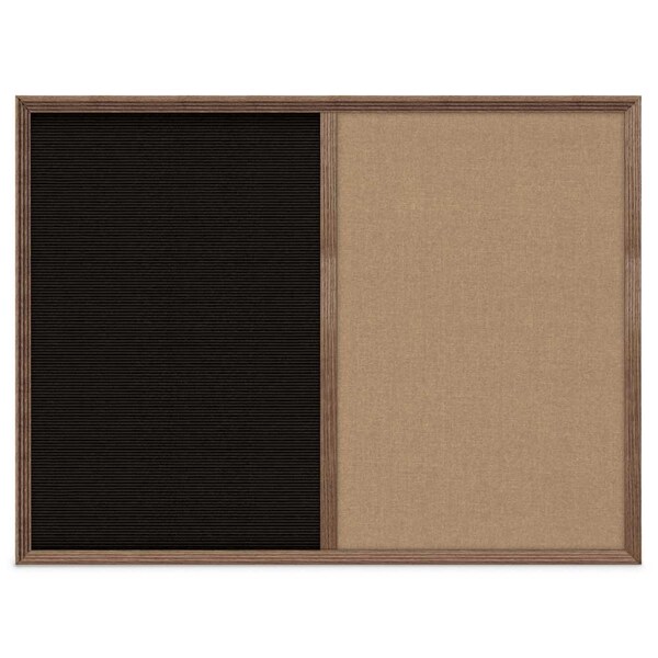 Enclosed Corkboard, 1 Door, 72"x36", 4" Fra, UV3425-BLACK-SURF